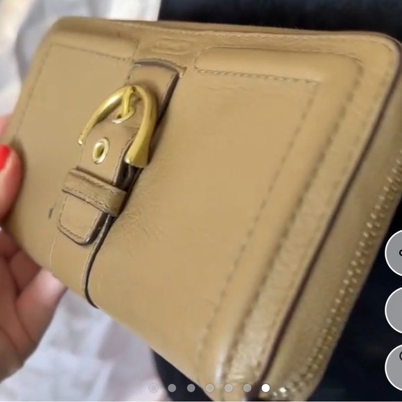 Coach Tan Suede Handbag + Coach leather wallet - Picture 11 of 14